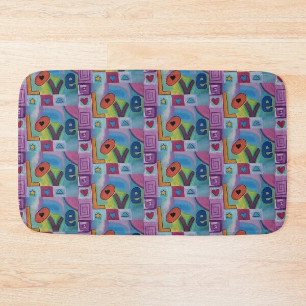 Item preview, Love is a 4 letter word. Colorful, Love. Orange, red, purple, blue colors. Heart and star designed and sold by amethyst079.