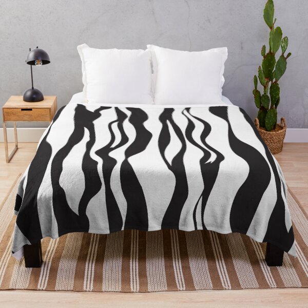 Item preview, Black and white wavy stripes pattern designed and sold by GoDesign1.