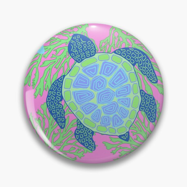Item preview, Pink and lime turtle designed and sold by Clara’s.