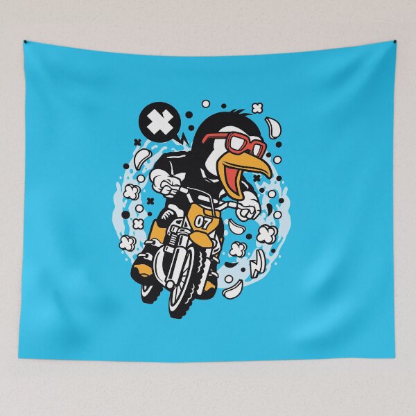 Item preview, Penguin Motocross Rider designed and sold by Nickelparis.