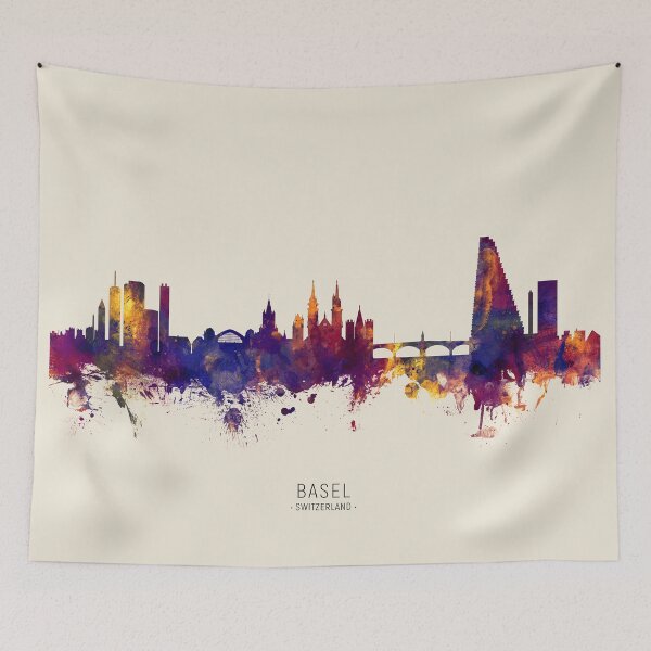 Item preview, Basel Switzerland Skyline designed and sold by ArtPrints.