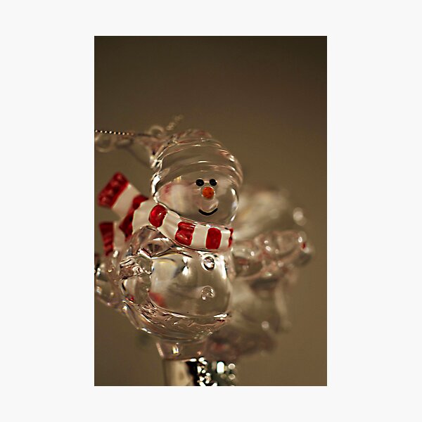 Skating Snowman Photographic Print