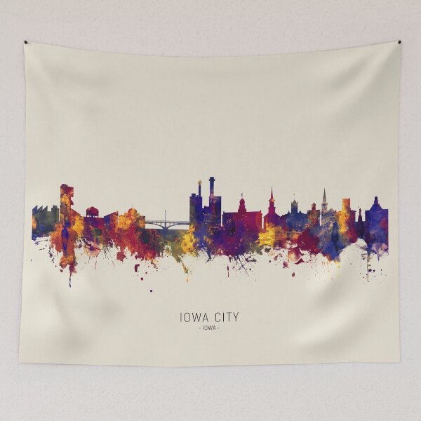 Artikelvorschau, Iowa City Iowa Skyline entworfen und verkauft von ArtPrints.