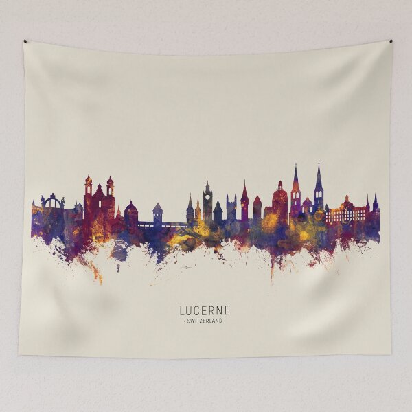 Item preview, Lucerne Switzerland Luzern Skyline designed and sold by ArtPrints.