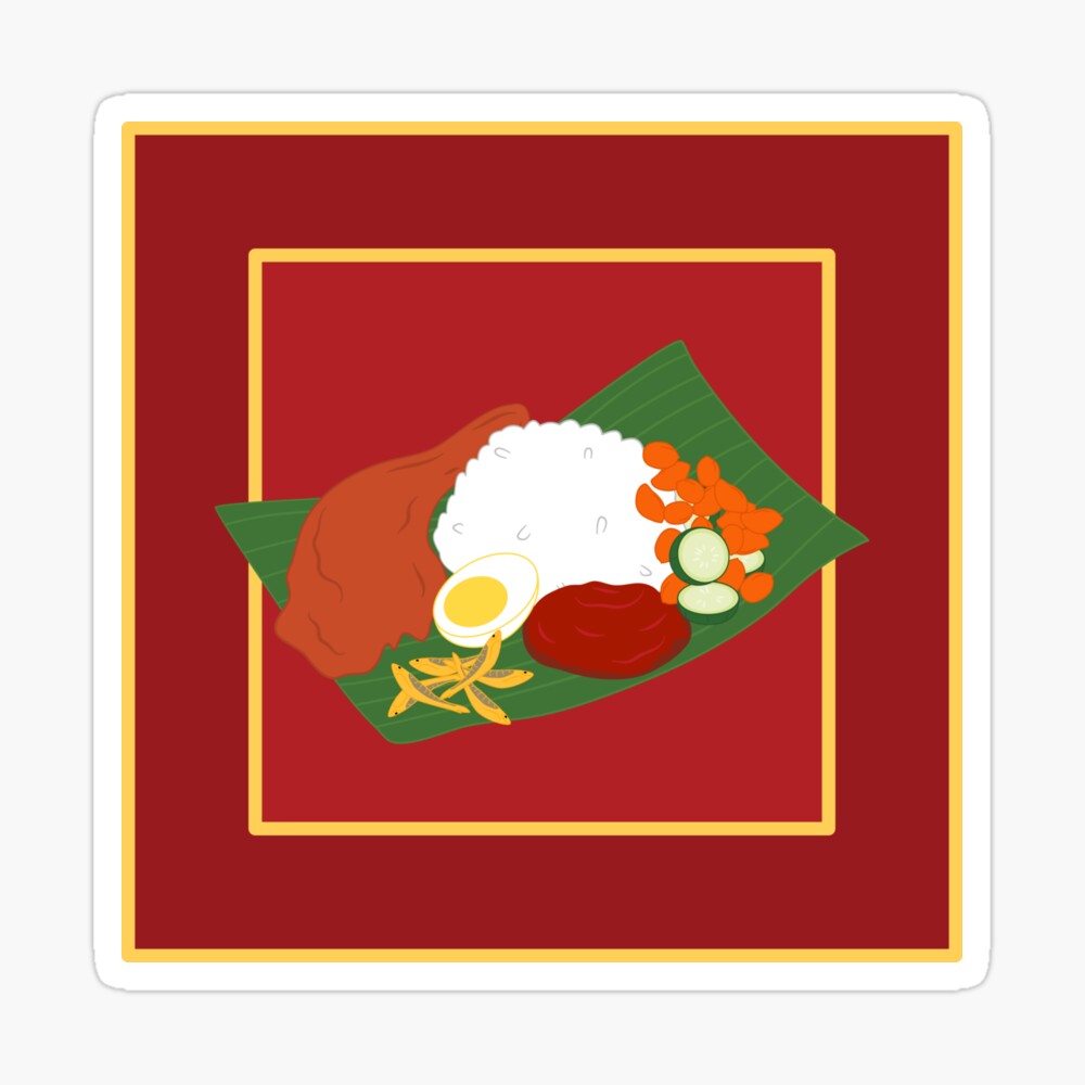 Vintage Nasi Lemak Poster By Lulupainting Redbubble