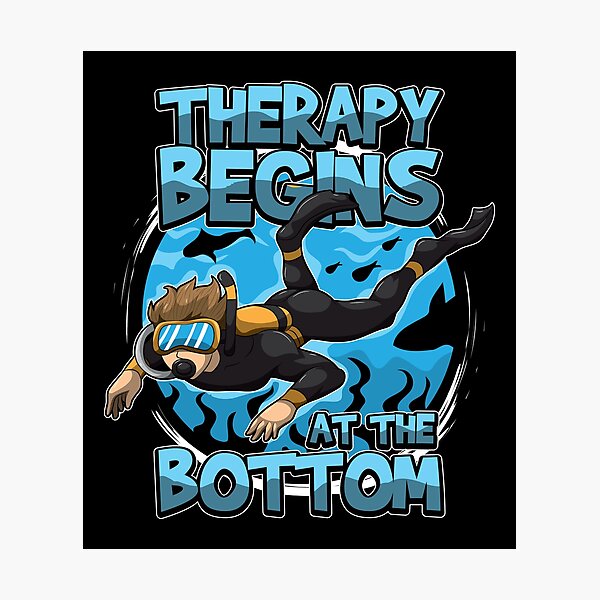 Item preview, Therapy Begins At The Bottom - Diving Diver designed and sold by anziehend.