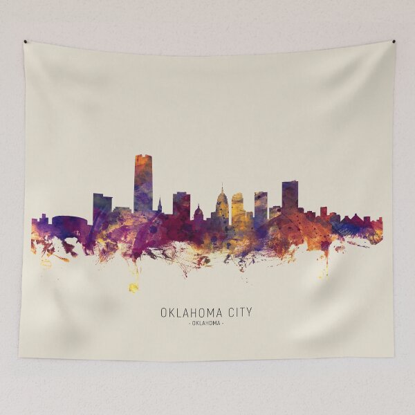 Aperçu de l'œuvre Oklahoma City Skyline créée et vendue par ArtPrints.