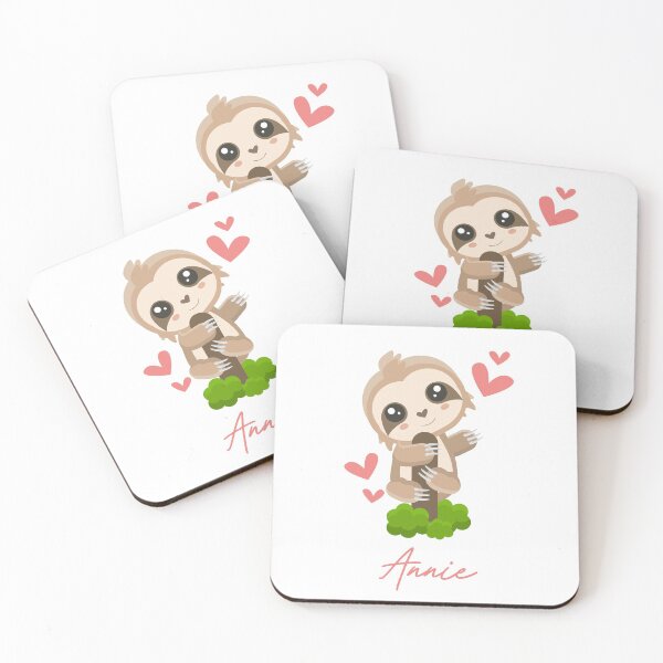 Item preview, Annie Sloth Baby Girl Cute Hearts designed and sold by HelloFromAja.