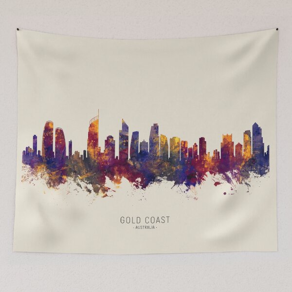 Item preview, Gold Coast Australia Skyline designed and sold by ArtPrints.