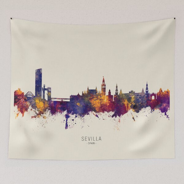 Item preview, Sevilla Spain Skyline designed and sold by ArtPrints.
