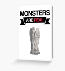 monsters are real (weeping angel version 1) Greeting Card