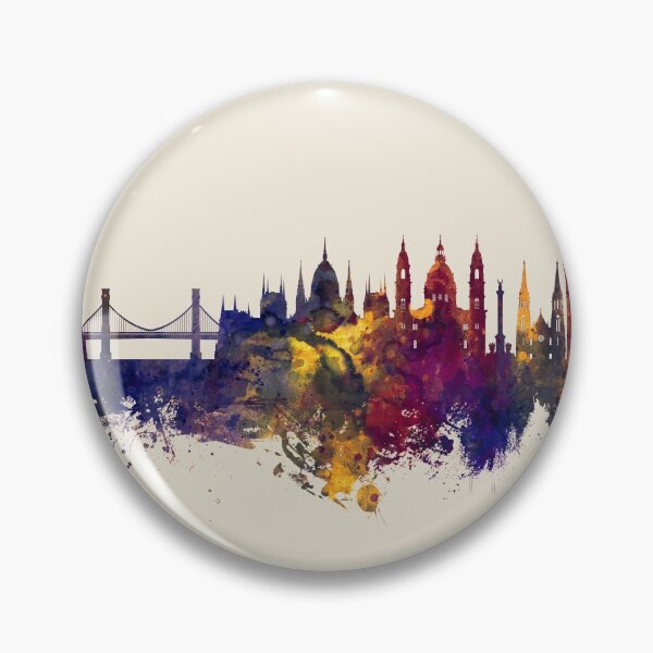 Item preview, Budapest Hungary Skyline designed and sold by ArtPrints.