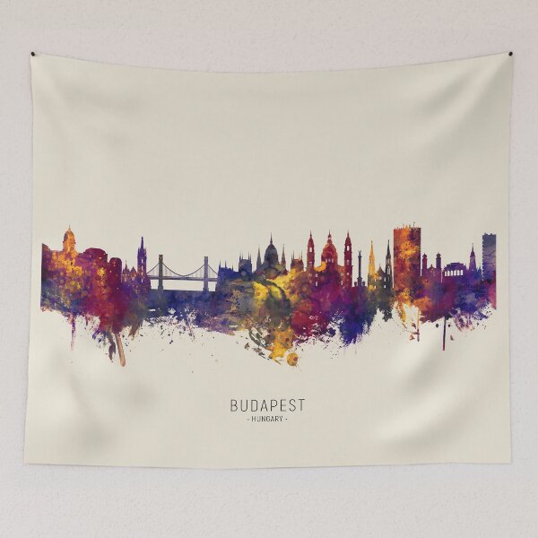 Item preview, Budapest Hungary Skyline designed and sold by ArtPrints.