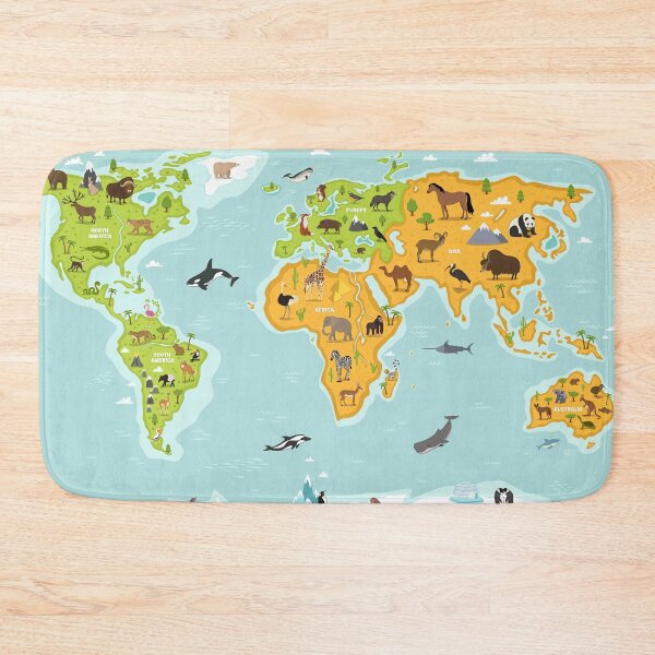 Item preview, Wildlife World Map designed and sold by Vector Scout Lab.