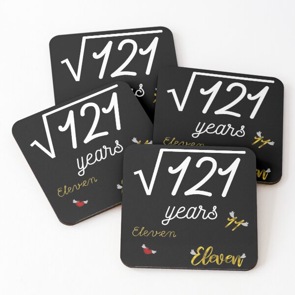 Item preview, Square Root of 121- Eleven - Funny 11 Year Old Vintage 2009 11th Birthday Gift designed and sold by r-silver.