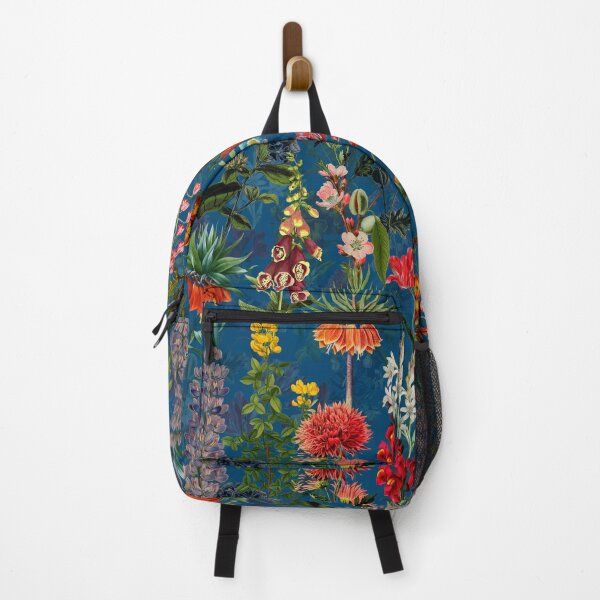 Item preview, Vintage Blue Springflower Meadow Botanical Night Garden designed and sold by UtArt.