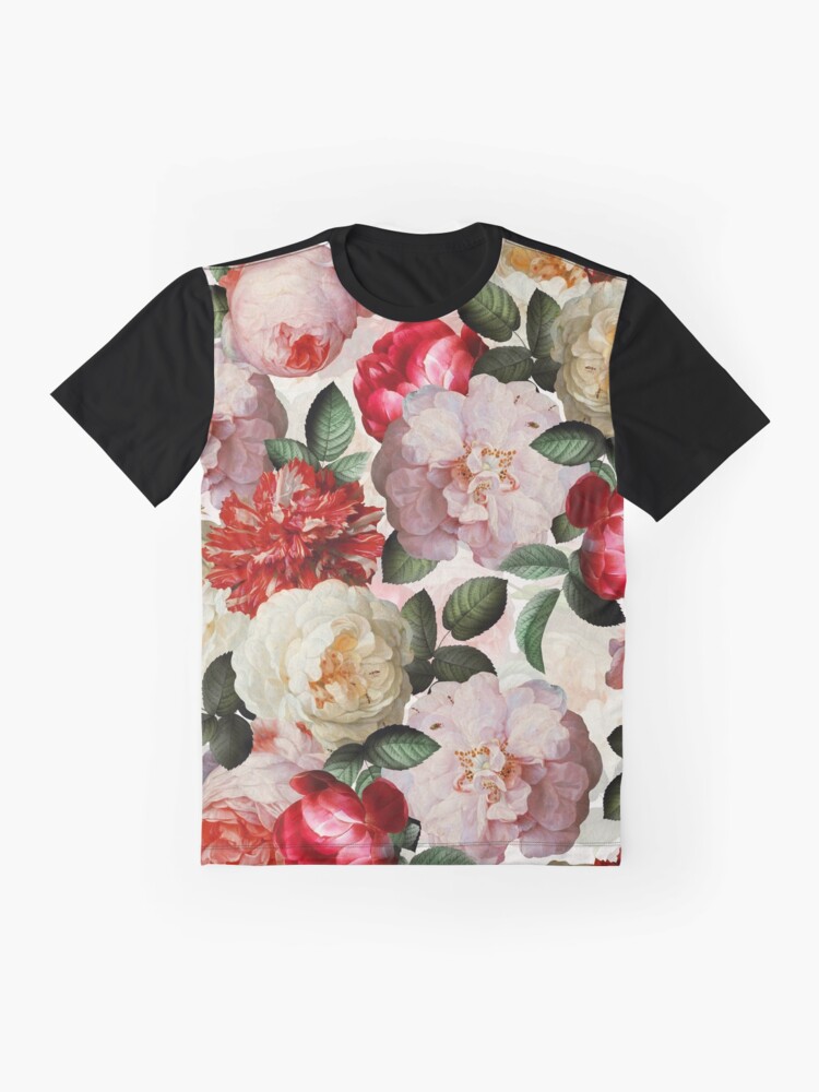 Alternate view of Antique Jan Davidsz. de Heem Lush Roses Flowers shiny colors Pattern Graphic T-Shirt