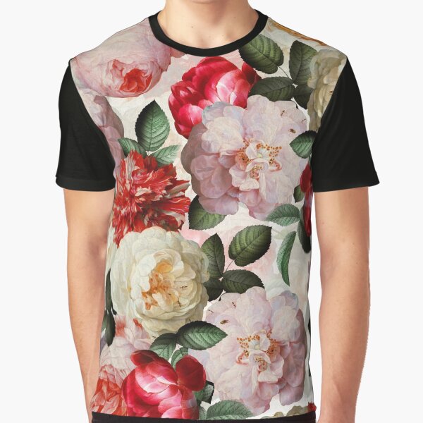 Antique Jan Davidsz. de Heem Lush Roses Flowers shiny colors Pattern Graphic T-Shirt