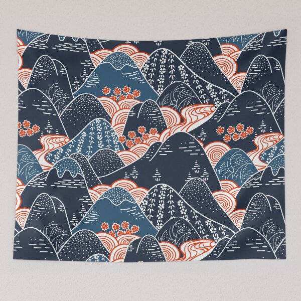 Item preview, Oriental Japanese Mountain designed and sold by Vector Scout Lab.