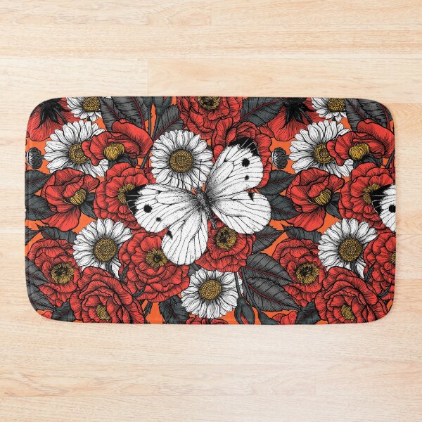 Item preview, White butterfly and roses designed and sold by Katerina Mitkova Kirilova.
