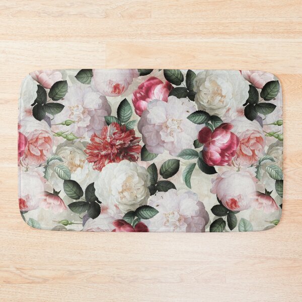 Item preview, Antique Jan Davidsz. de Heem Lush Roses Flowers Botanical Garden On Cream Pattern designed and sold by UtArt.