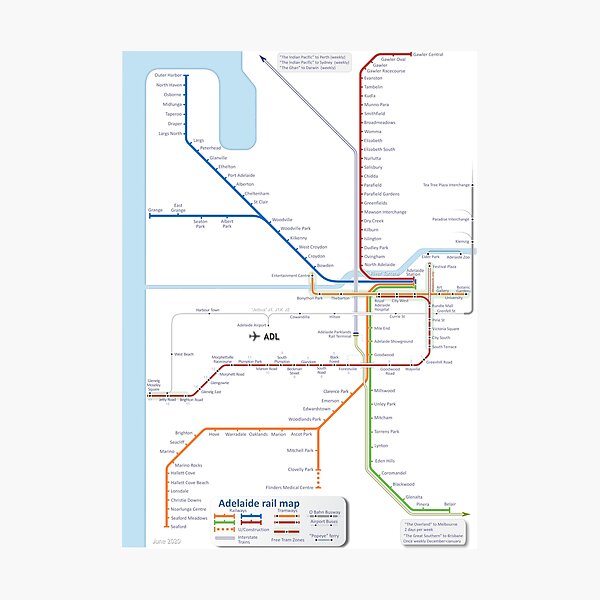 Adelaide Rail Map