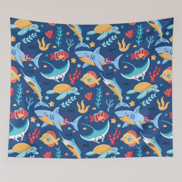 Item preview, Amazing Marine Pattern designed and sold by Vector Scout Lab.