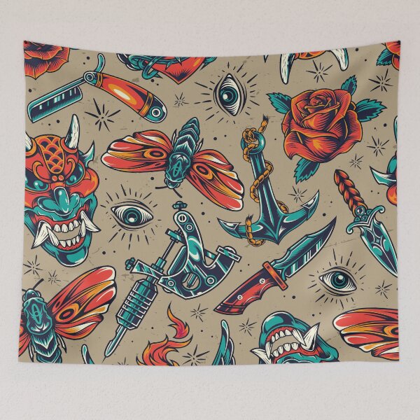 Item preview, Amazing Tattoo Pattern  designed and sold by Vector Scout Lab.