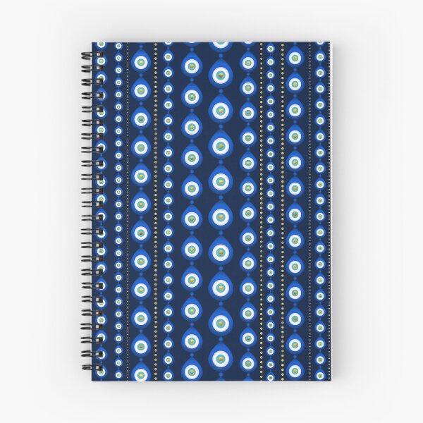 Item preview, Evil Eye pattern - dark blue with golden accents designed and sold by k9printart.