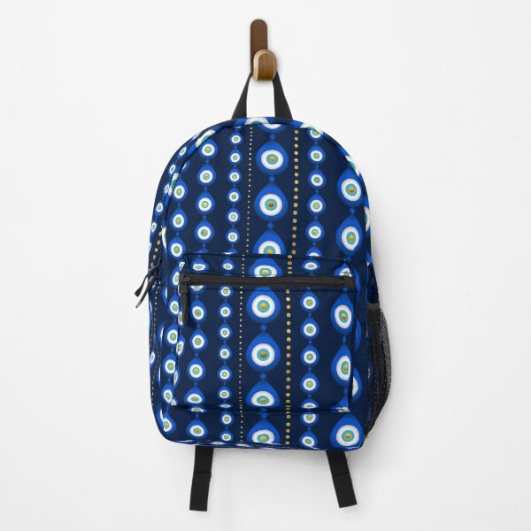 Item preview, Evil Eye pattern - dark blue with golden accents designed and sold by k9printart.