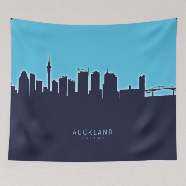 Item preview, Auckland New Zealand Skyline designed and sold by ArtPrints.
