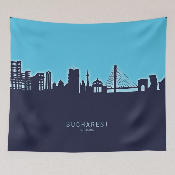 Item preview, Bucharest Romania Skyline designed and sold by ArtPrints.