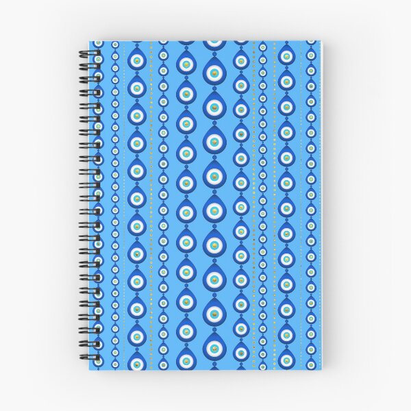 Item preview, Evil Eye pattern - sky blue with golden accents designed and sold by k9printart.