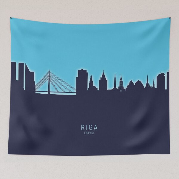 Item preview, Riga Latvia Skyline designed and sold by ArtPrints.