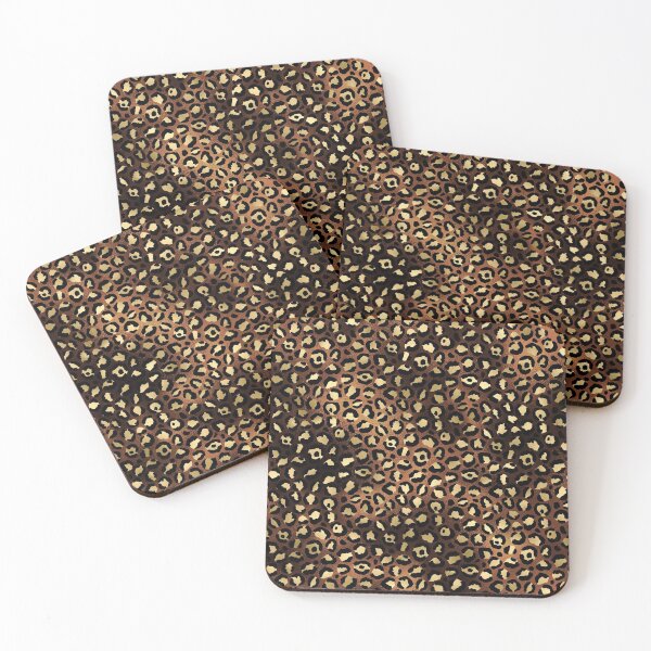 Item preview, Bronze Gold Leopard Jungle Pattern designed and sold by digitalvintage.