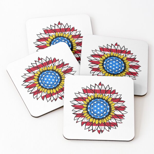 Item preview, 4th of July USA American Flag Sunflower designed and sold by cchiaw.