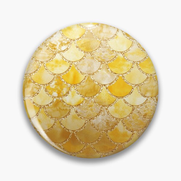 Item preview, Sunny Yellow and Gold Mermaid Scales designed and sold by UtArt.