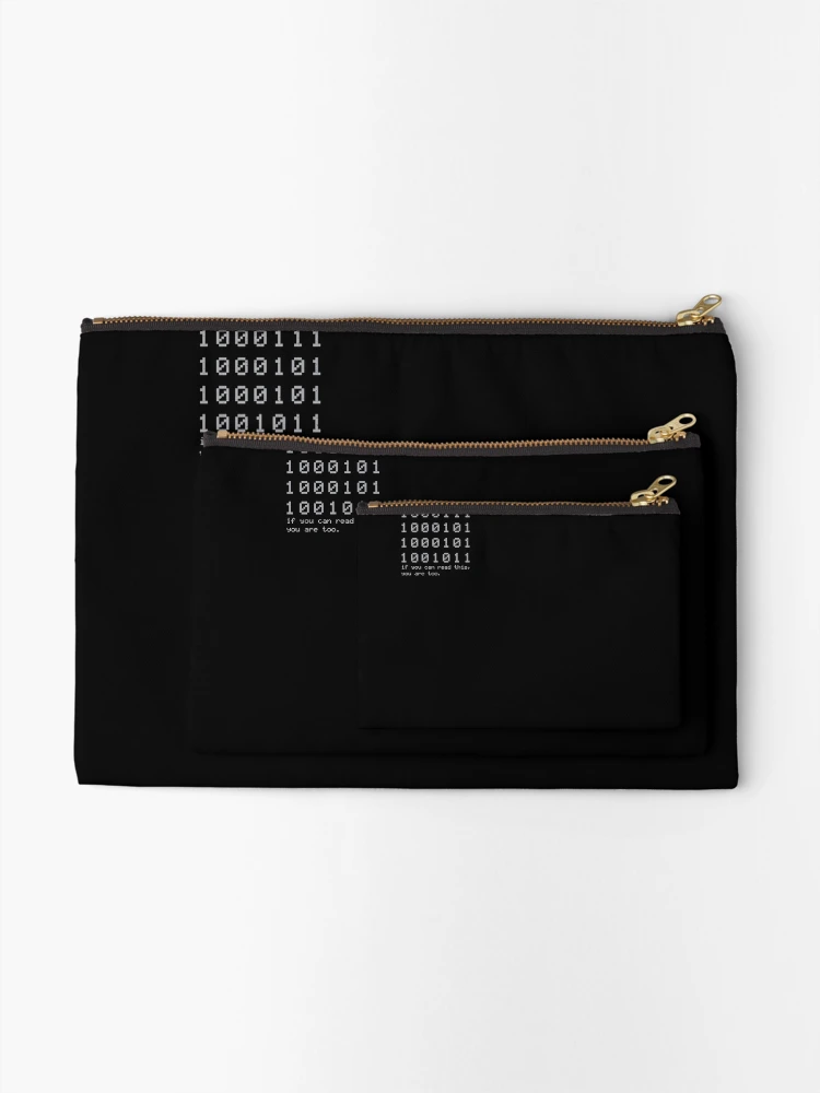 Thumbnail 2 of 4, Zipper Pouch, binary code designed and sold by Schmuddelshirt.