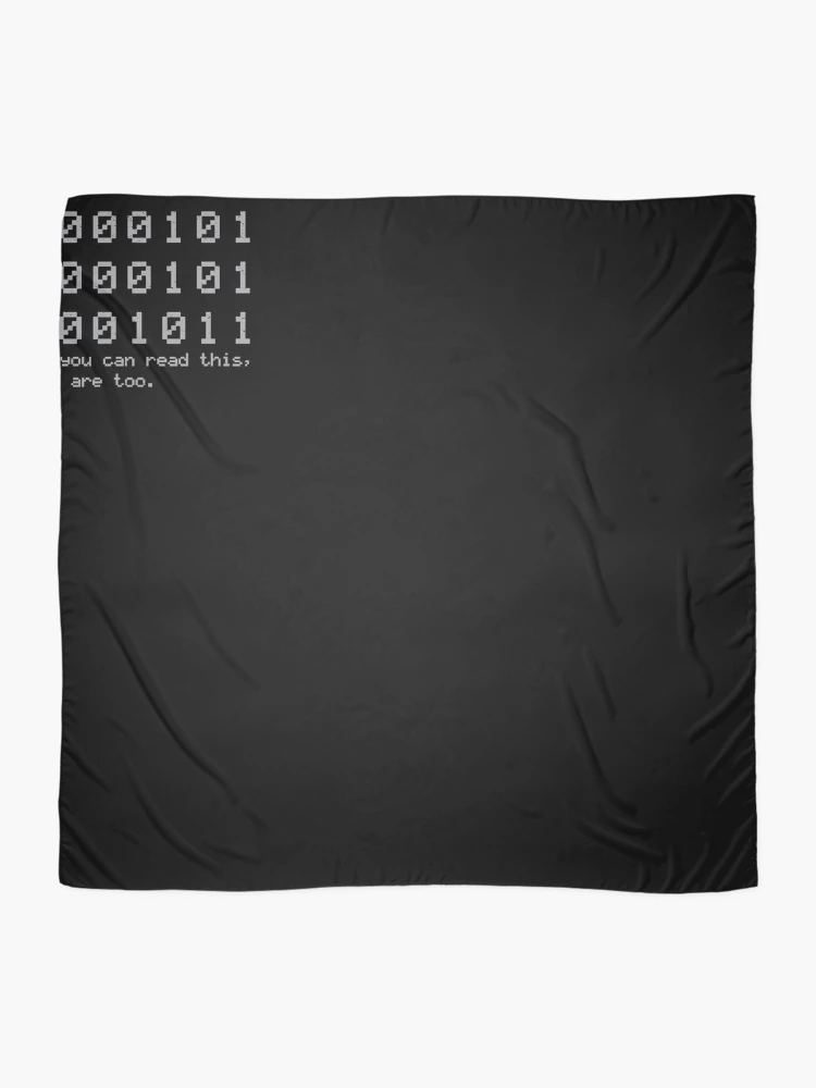 Thumbnail 2 of 3, Scarf, binary code designed and sold by Schmuddelshirt.