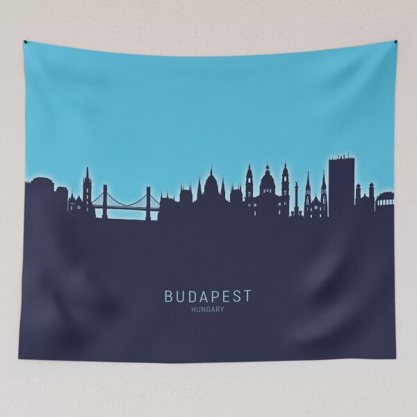 Item preview, Budapest Hungary Skyline designed and sold by ArtPrints.