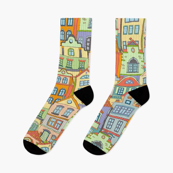 Item preview, Colorful Doodle Houses designed and sold by Vector Scout Lab.