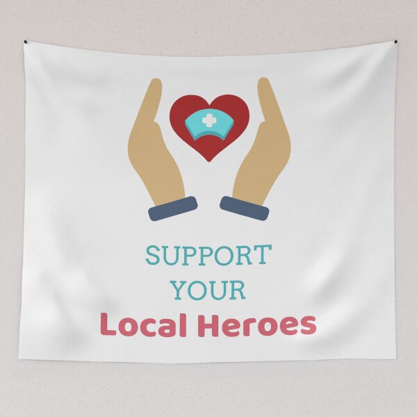 Item preview, Support Your Local Heroes - Hero Nurse designed and sold by Legit Hooligan.