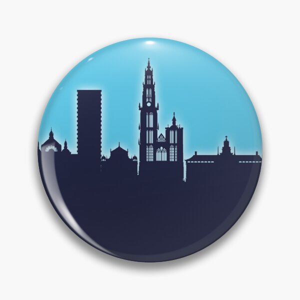 Item preview, Antwerp Belgium Skyline designed and sold by ArtPrints.