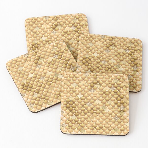 Item preview, Multicolor Mermaid Tail Scales with Gold Glitter and Rainbow Pattern designed and sold by digitalvintage.