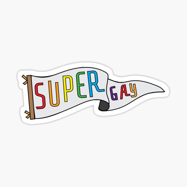 Item preview, Super gay pennant flag light grey designed and sold by StevieGDesigns.