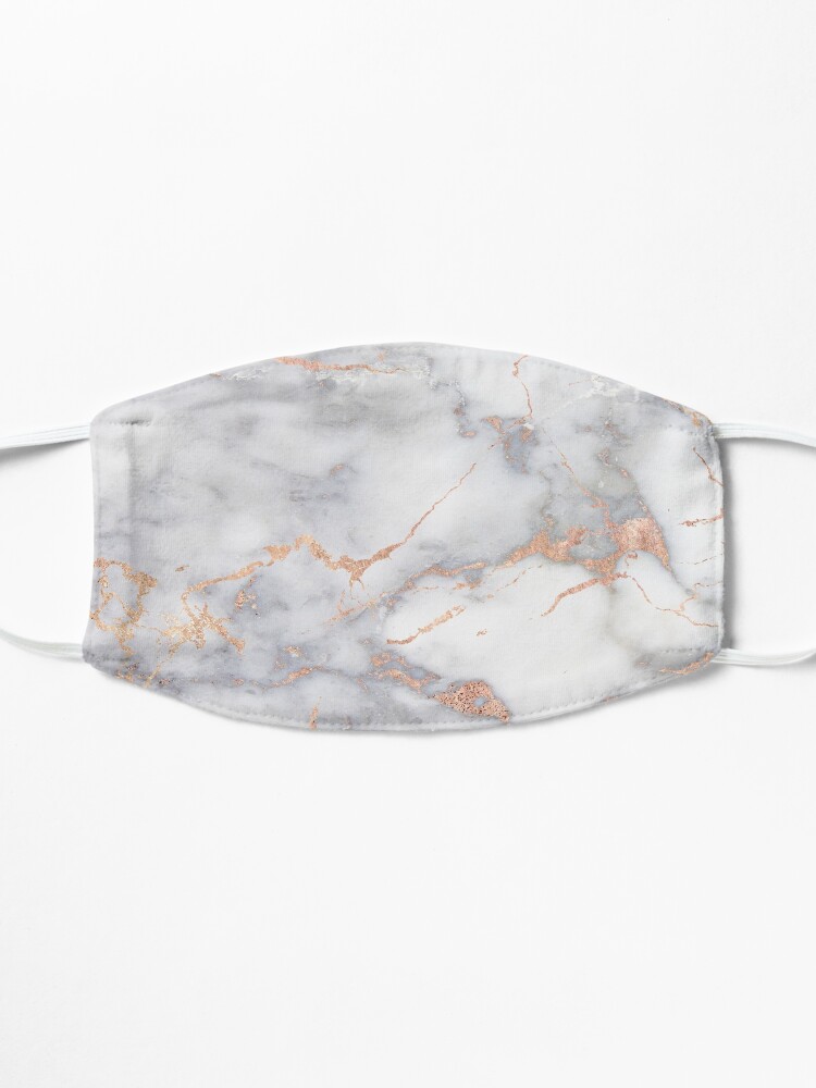Alternate view of Rosegold Pink Sparkle Faux Marble Mask