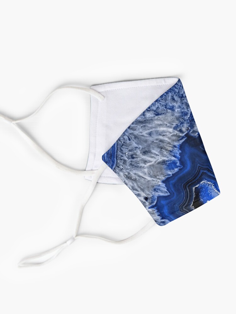 Alternate view of Ocean Blue Agate Mineral Gemstone Mask