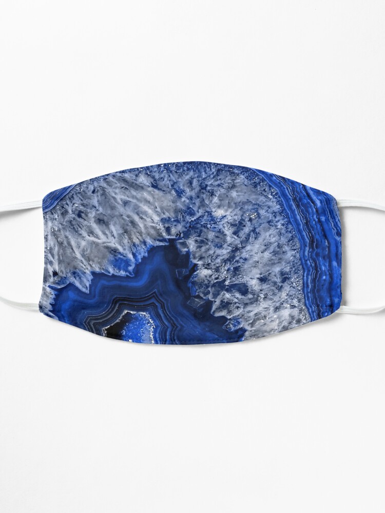Alternate view of Ocean Blue Agate Mineral Gemstone Mask
