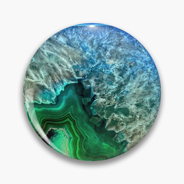 Item preview, Green and Blue Faux Agate Mineral Gemstone designed and sold by MysticMarble.