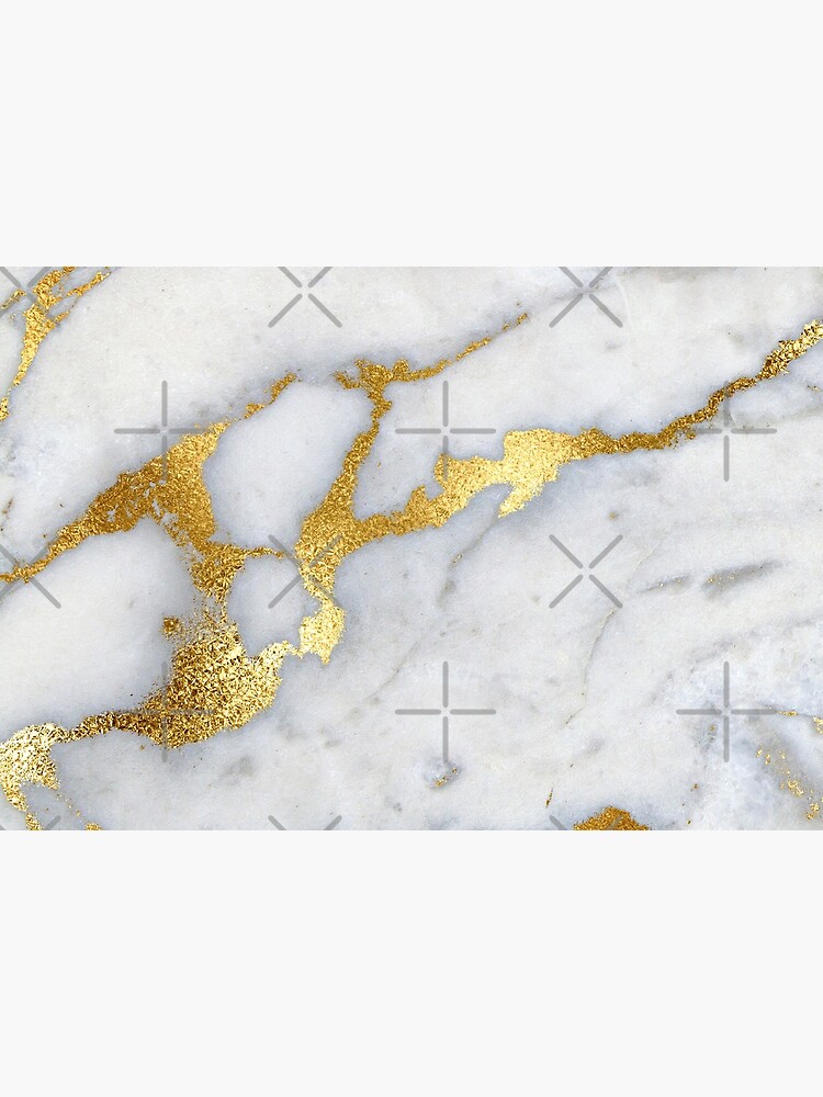 Gold Sparkle Veined Marble by MysticMarble